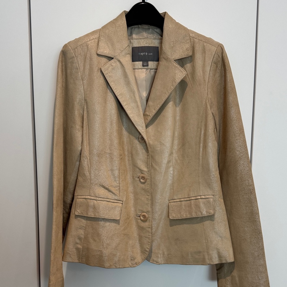 Apt.9 Suede Beige Women's Blazer size L